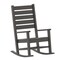 Merrick Lane Fielder 3-Piece Chairs/Table Set for All-Weather Indoor/Outdoor Use with 2 Contemporary Rockers and Stylish End Table